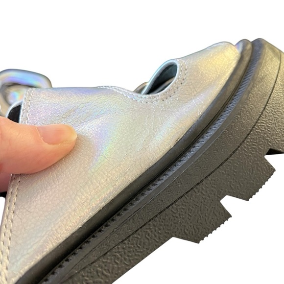 SHELLYS LONDON x DOLLS KILL Amber Flower Chunky Sole Sliders - Picture 12 of 13